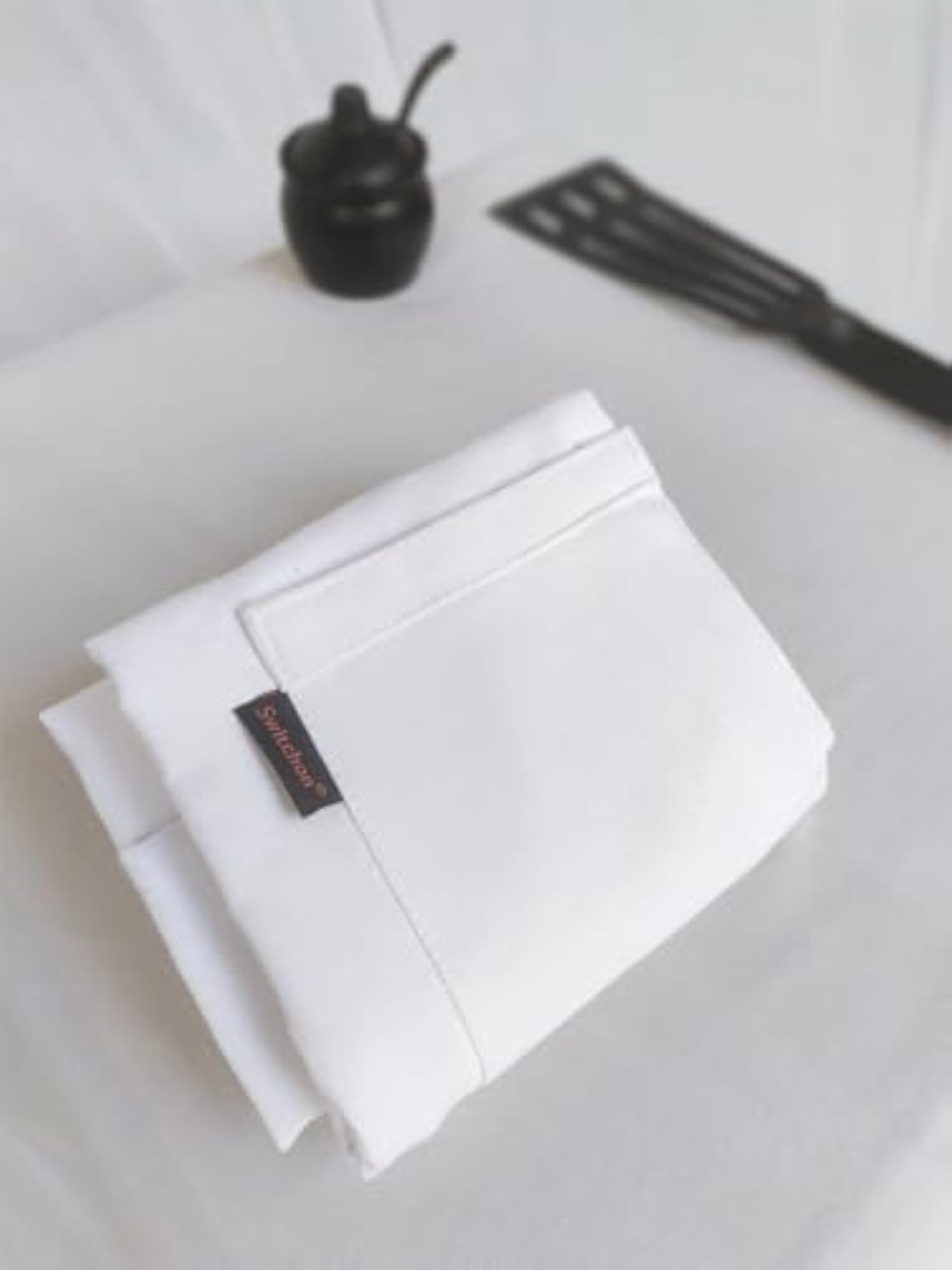 Polyester Solid Plain Chef Apron with Cap, Unisex