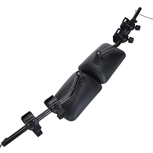 Homeon Wheels Universal Towing Mirror Convex Extended Mirror Clamp on Vehicle Trailer Truck Driver and Passenger Sides - Thumbnail 5