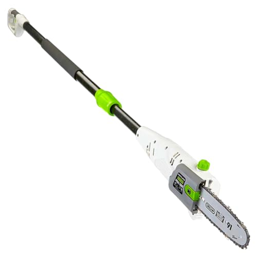 Electric Pole Saw - 6.5 Amp 9.5 Inches bar with 3/8 in. pitch Oregon 8 feet Max Reach chain with easy chain adjustment