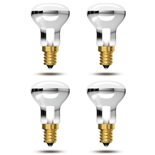 Bonlux R50 Spotlight Bulbs40W Small Screw Dimmable Spot Lights, SES E14 Reflector Lamp Screw Fitting, Warm White 2800K, 240V, Pack of 4