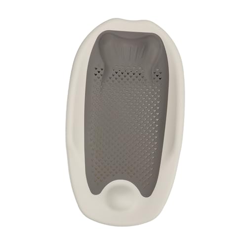 Image of Foldable Baby Bath Support, Ergonomic Design, Quick Drainage, Non-Slip, Universal Fit Bathtub Holder, Hollow Pattern, for Newborns, Infants, and Travel