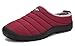 SMajong Hiver Chaussons en Peluche Chaud Pantoufles de Maison Intérieur Imperméables Mules Accueil Slippers Outdoor Coton Chaussures pour Femmes Hommes Grande Taille 42 EU