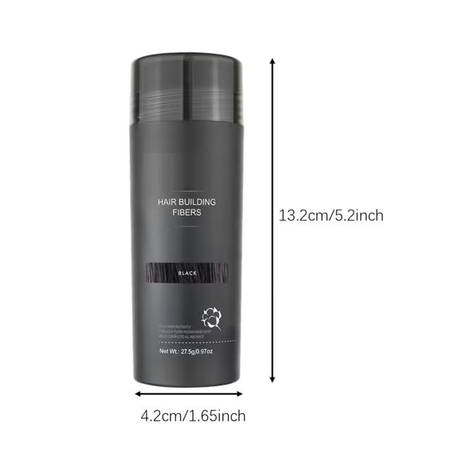 Hair Building Fibers | 27.5g / 0.97oz | Pack of 2 (Medium Brown)