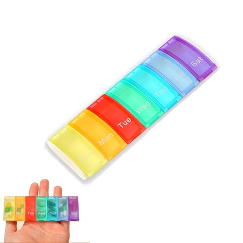 Generic Pastillero Semanal De 7 Días, Organizador Pastillas Semanal, Para Guardar Medicamentos, Vitaminas