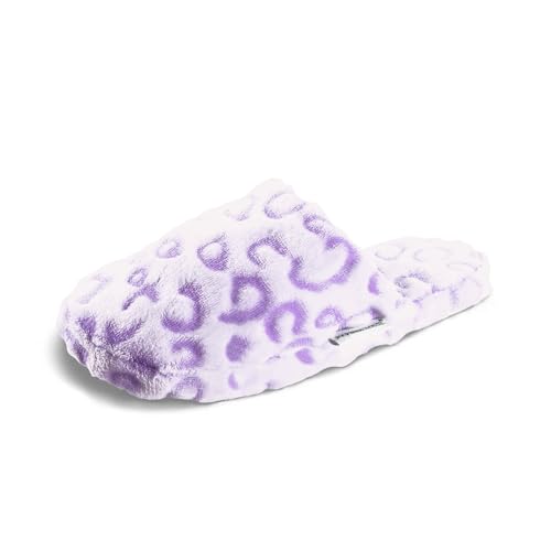 FY FIBER HOUSE Women's Slipper Memory Foam House Slippers for Women with Leopard Print Soft Fuzzy Non-Slip Indoor Shoes for Bedroom