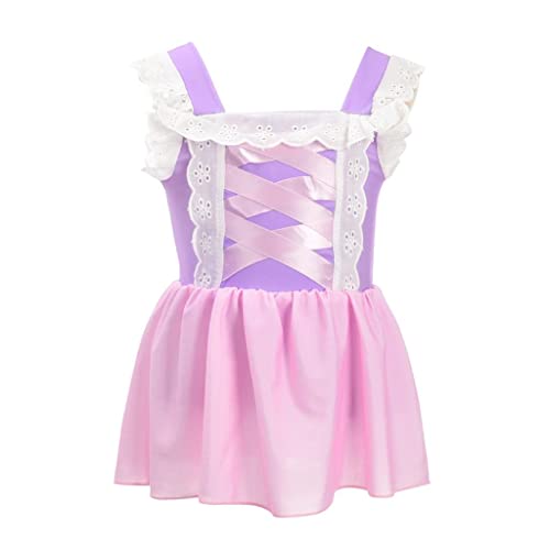 Dressy Daisy Girls Princess One Piece Swimsuit with Skirt Swimwear Swimming Bathing Suit Swim Wear Dress Up