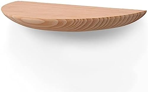 Petite Étagère en Bois Étagères Flottantes d'angle pour Mur Demi-Cercle Étagère Ronde en Bois De Pin Massif Rustique Ferme Étagères De Rangement...