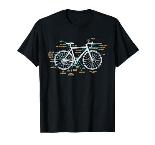 Bicycle Anatomy Road Bike Cycling T-Shirt