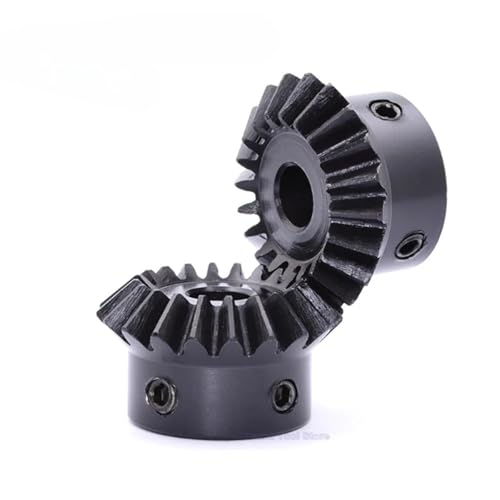 Engranaje cónico 1M 20 dientes y eje de 5mm para motor y reductora de 90° 4