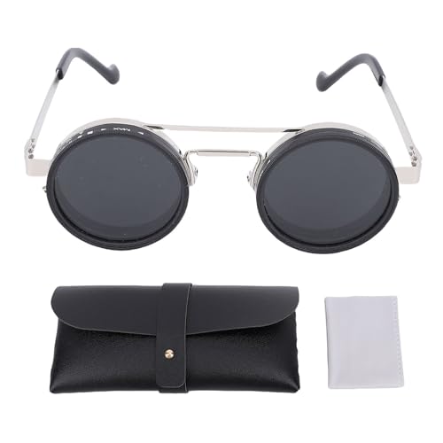 9 Gears Tint Sunglasses for Men, Adjustable ND Lens Round Sunglasses for Beach and Casual Outings3