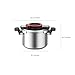 Stove Top 304 Stainless Steel Pressure Cooker, One-hand Easy Handle Lid, 3 PSI Setting, 6 Safety Systems, Dishwasher Safe, Olla de Presion, Works for All Cooktops (6.9 QT)