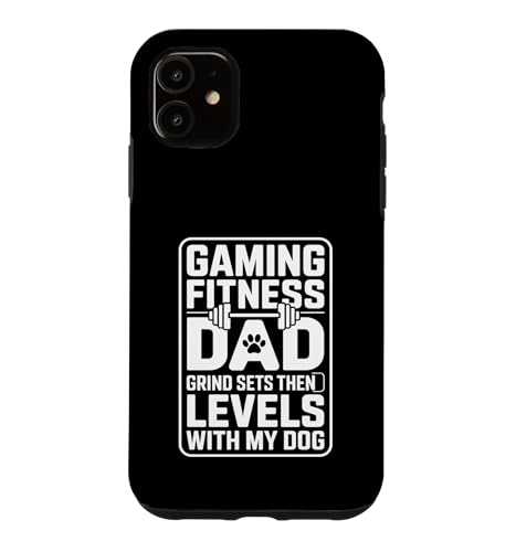 Gaming Fitness Dad Grind Set Then Level With My Dog �X�}�z�P�[�X iPhone 11 �p