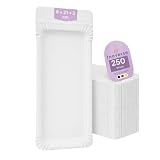 Inoverse Pappteller eckig 250 Stück, 8 x 18 cm, Kuchenteller Pappe