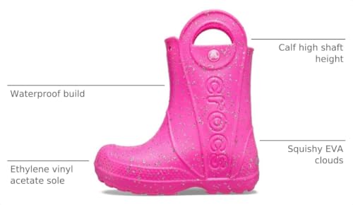 Image of Crocs Kids' Handle It Rain Boots | Waterproof Slip On Shoes | Kids' Rain Boots