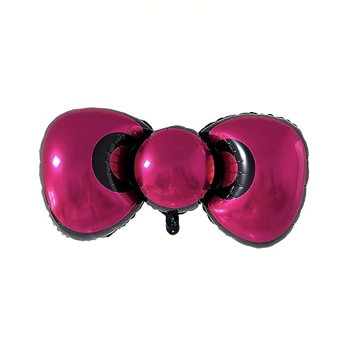 Image of 38 Inch 3 PCS Kitt.y Hello Pink Bow Balloons /Baby Shower Decorations for Girl /coquette Birthday Decorations for Girl /Bow Foil Balloons for Girls Gender Reveal /Cartoon Cat Birthday Party Supply