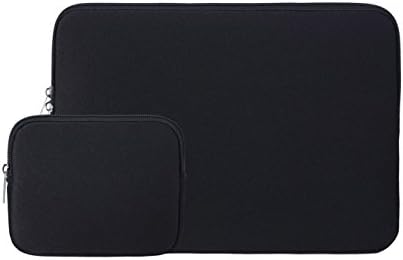 RAINYEAR 11-11.6 Inch Laptop Sleeve Protective Case Soft Carrying Computer Bag Cover with Accessories Pouch,Compatible with 11.6" MacBook Air for 11" Notebook Tablet Ultrabook Chromebook(Black)