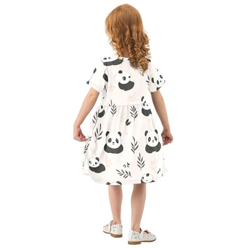 Boccsty Cute Panda Bamboo Baby Girls Dress Kids Toddler Sundress Party Summer Dresses 2T3