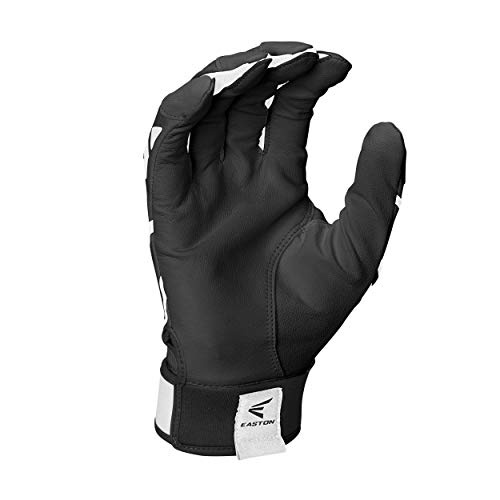EASTON GAMETIME Batting Gloves | Baseball Softball | Youth Large | Black
