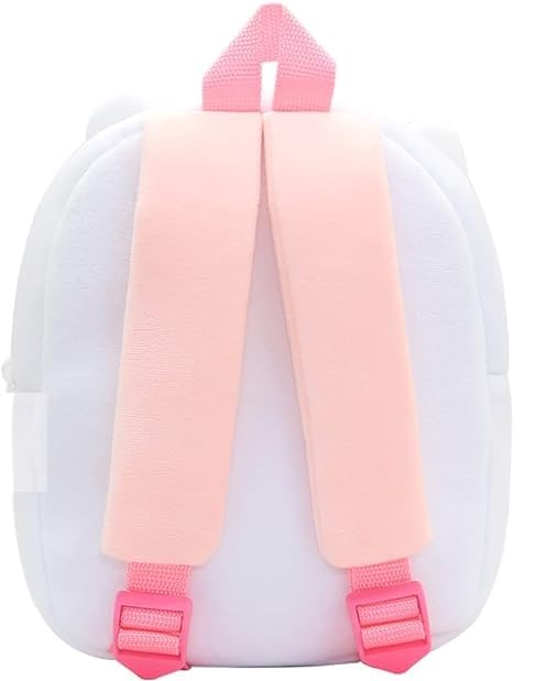 blue tree Cute Kids Backpack Toddler Bag Plush Animal Cartoon Mini Travel Bag for Baby Girl Boy 1-5 Years (small, White cat, White cat) 4