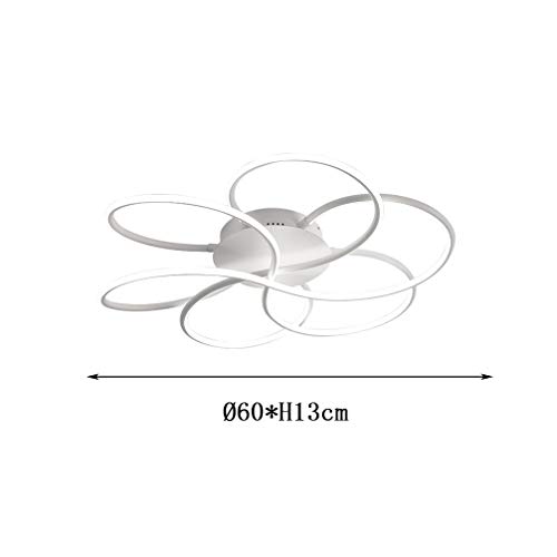 Plafonnier LED moderne en forme de fleur marron D42cm dimmable avec télécommande - 3