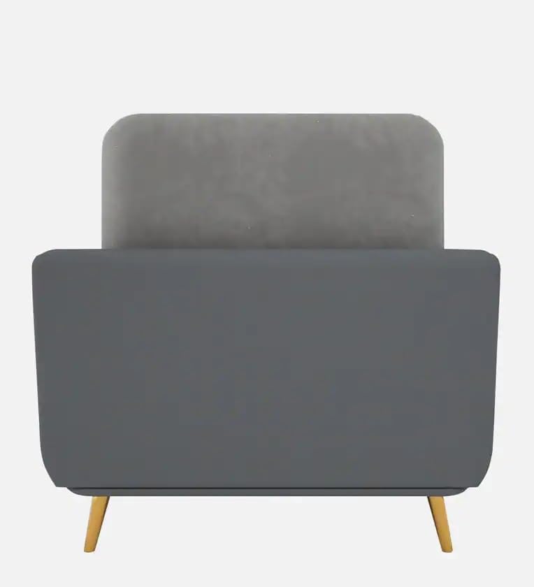 Image of Polyester Velvet Contemperory Sofa Set with Cushion Chaise Lounge, Sectional Sofa Perfect for Your Living Room,Guests Room & Office. (Grey & Beige, Single Seater)