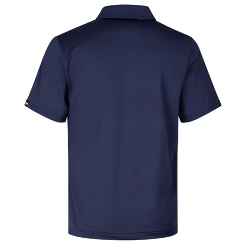 Image of Under Armour Mens Playoff 3.0 Micro-Stripe Polo Shirt (S) (Midnight Navy/White/Midnight Navy)
