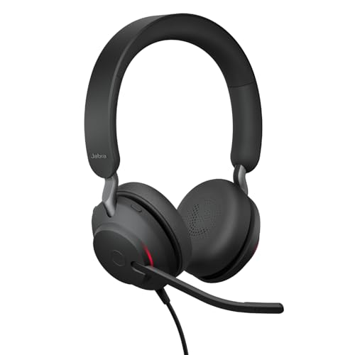 Jabra Evolve2 40 SE Kabelgebundenes Mono-Headset mit Geräuschunterdrückung, 3-Mikrofon-Technologie und USB-C-Kabel – MS Teams-Zertifiziert, kompatibel mit Allen Anderen...