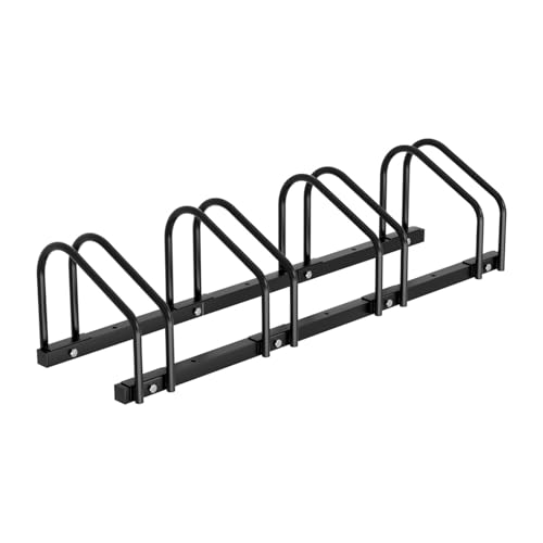 Support de vélo pour 4 vélos, 30 cm, espacement des roues 35-55 mm, largeur du pneu en acier inoxydable, vis autobloquantes, sol ou montage mural, support...