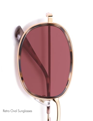 Retro Oval Sunglasses for Women Men Trendy Large Round Y2k Sunnies AP3681