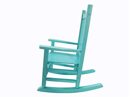 Rocking Rocker - K086Bu Durable Bule Child’s Wood Porch Rocker/Rocking Chair - Indoor Or Outdoor - Suitable For 4-8 Years Old #TOP2