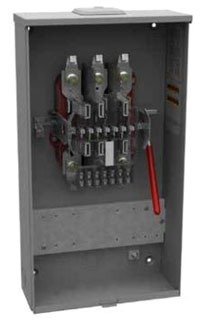Milbank U4497-XL 3 Phase Ringless Meter Socket with Lever Bypass 13 Jaw 1 Position 80 Amp