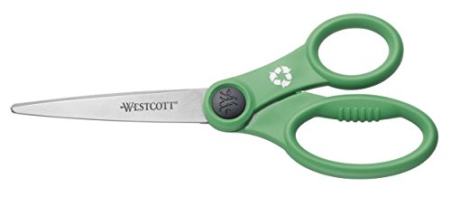Westcott E-32180 00 schaar Kleen Earth roestvrij, kunststof handgreep, 21 cm, groen