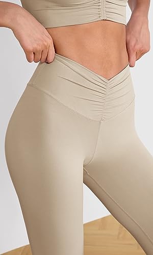 ODODOS-Cloud-Feeling-Ruched-Yoga-Leggings-for-Women-25-28-High-Waist-Crossover-Yoga-Pants