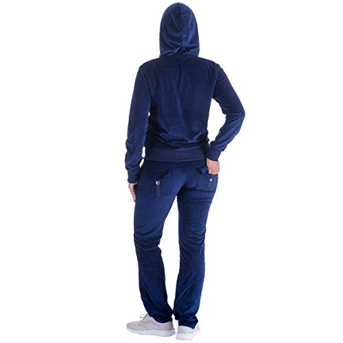 Image of Velour Tracksuit Womens 2 Pieces Joggers Outfits Jogging Sweatsuits Set Soft Sports Sweat Suits Pants