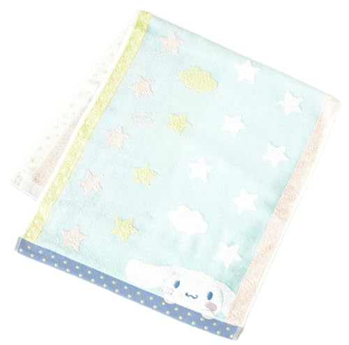 内野 サンリオ ひょっこりフェイス フェイスタオル 約34×75cm ブルー シナモロール 4812F139 B