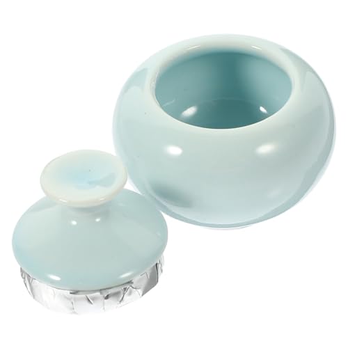 OUNONA Envase Cosmético Portátil de Cerámica para Bálsamo Labial y Facial Compacto y Ligero Resistente y Hermético para Viaje Camping y Diario