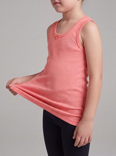 Image of Andrew Scott Girls Camis & Tanks | 100% Cotton Tank Top Layering Undershirts | Multi Pack Colors
