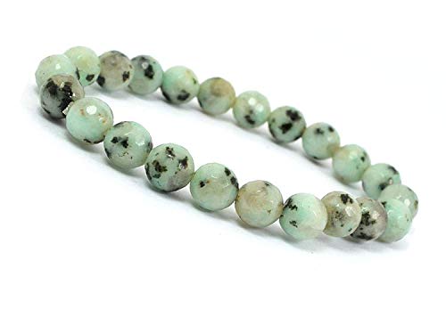Natural AAA Kiwi Sesame Jasper Bracelet Stretch Bracelet | 7-7.5â€ Length Kiwi Bracelet Gemstone Bracelet | Unisex Bracelet | 10mm Round Shape Beads| Men Beaded Bracelet