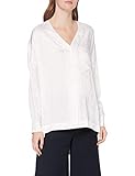 Chemise imprimé animal French Connection CHOFA Drape V Neck Button Front Shirt Blouse, Blanc Hivernal, M-L Femme