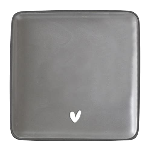 Image of Santa Barbara Design Studio Sippin' Pretty 4-Pack Ceramic Appetizer Plates, 4.5-Inch Square, Hearts