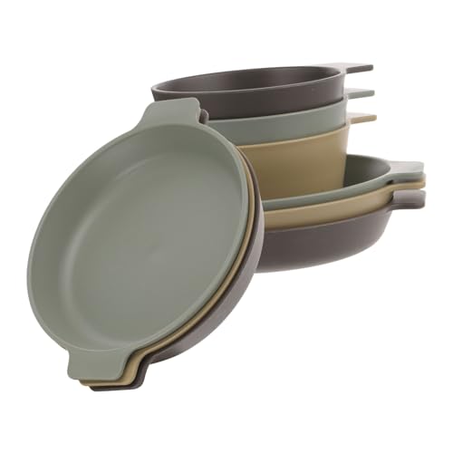 INOOMP 1set Portable Outdoor Dinnerware Lightweight Plastic Plates and Bowls for Camping Picnics and to Clean Plates for BBQ and Outdoor Activities