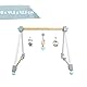 roba Baby Spielbogen aus Holz - Anhänger Set miffy® mit Hasen Motiv - Activity Center ab 3 Monaten - Montessori Spielzeug - Grau / Blau