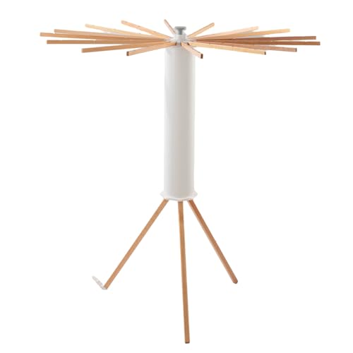 TOOSOAR Wäscheständer Holz,Klappbarer Wäscheständer,Stativ Wäscheleine mit 16 Hängestangen für Zuhause und Drinnen