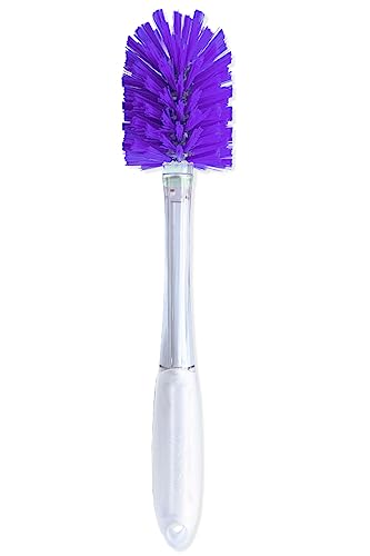 Bright Box Kitchen Nylon Bottle Brush Scratch Free Rinses Clean Ergonomic Handle, 1ct Purple