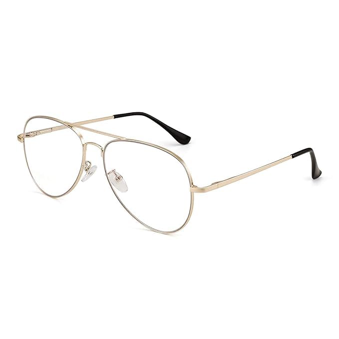 Image of Roshfort Unisex Aviator Blueray Block Uv Protected blue cut Computer Glasses spectacles Frame