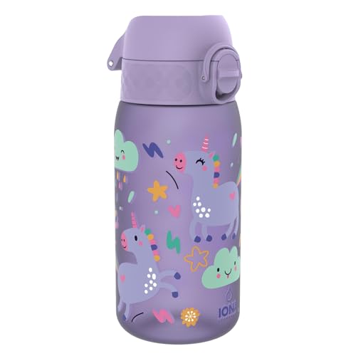 Ion8 Gourde Enfant, 350ml, Anti-Fuite, Facile à Ouvrir, Verrouillage Sécurisé, Lavable en Lave-Vaisselle, Sans BPA, Poignée de Transport, Facile à...