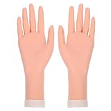IWOWHERO 1 Paar Flexible Übungshände aus Weichem Gummi Realistische Frauen Handmodelle für Schmuckpräsentation Kunst Fotografie und Nageldesign