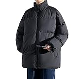 [YJSO] メンズ ダウンコート ダウンジャケット ジャケット アウター コート 中綿ジャケット 防寒コート くろい ダウンパーカー アウターウェア 立ち襟 カジュアル 秋冬 暖かい 中綿入れ ビジネス ダウン 7XL 防寒 防風 おしゃれ 大きいサイズ