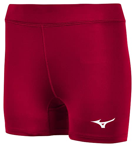 Short de volley Mizuno Vortex V2 rouge, idéal pour vos entraînements en club