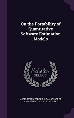 On the Portability of Quantitative Software Est... 1342060393 Book Cover